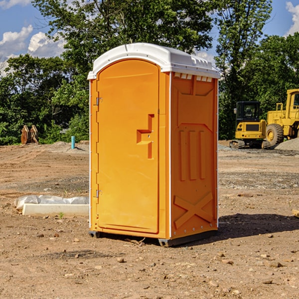 how often are the porta potties cleaned and serviced during a rental period in Sims NC